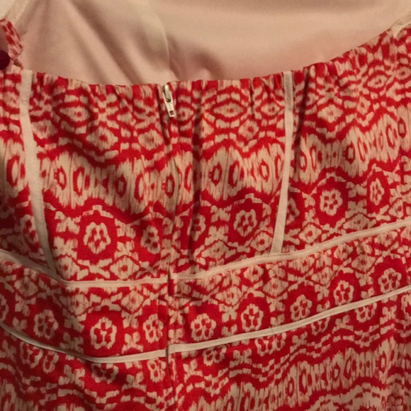 Strapless summer dress red and creme! - Picture 6 of 6